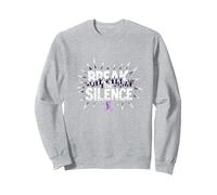 Break The Silence Domestic Violence Awareness Rally Sweatshirt, Adult Unisex, Heather Grey, L