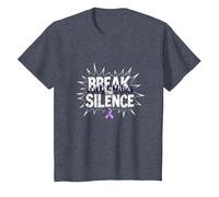 Break The Silence Domestic Violence Awareness Rally T-Shirt, Kids, Heather Blue, 2 Years