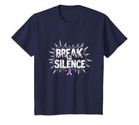 Break The Silence Domestic Violence Awareness Rally T-Shirt, Kids, Navy, 4 Years