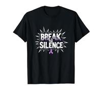 Break The Silence Domestic Violence Awareness Rally T-Shirt, Men, Black, 6XL