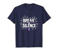 Break The Silence Domestic Violence Awareness Rally T-Shirt, Men, Navy, 6XL