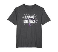Break The Silence Domestic Violence Awareness Rally T-Shirt, Men's Big and Tall, Dark Heather Grey, 3X Tall