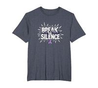 Break The Silence Domestic Violence Awareness Rally T-Shirt, Men's Big and Tall, Heather Blue, 4X Tall