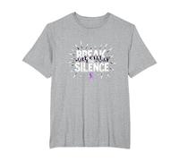 Break The Silence Domestic Violence Awareness Rally T-Shirt, Men's Big and Tall, Heather Grey, 3X Tall