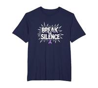 Break The Silence Domestic Violence Awareness Rally T-Shirt, Men's Big and Tall, Navy, 4X Tall
