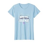Break The Silence Domestic Violence Awareness Rally T-Shirt, Women, Baby Blue, XS