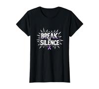 Break The Silence Domestic Violence Awareness Rally T-Shirt, Women, Black, M