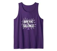 Break The Silence Domestic Violence Awareness Rally Tank Top, Men, Purple, XXL
