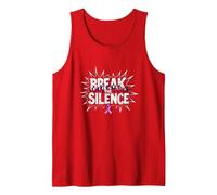 Break The Silence Domestic Violence Awareness Rally Tank Top, Men, Red, S