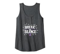 Break The Silence Domestic Violence Awareness Rally Tank Top, Women, Dark Heather Grey, L
