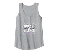 Break The Silence Domestic Violence Awareness Rally Tank Top, Women, Heather Grey, XXL