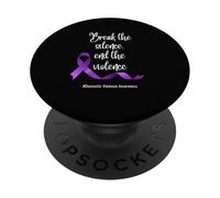 break the silence purple ribbon PopSockets Adhesive PopGrip