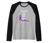 Break The Silence Purple Ribbon Raglan Baseball Tee