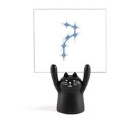 Break Through Adversity Beautiful Lucky Stars Memo Holder Cartoon Black Cat Stand Decoration