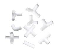 BREAKA Inner Diameter 12mm PVC Connector 60° 90° 120° 135° Tee Connectors Straight Elbow Cross Pipe Coupling Garden Pipe Fittings 10Pcs (Color : White)