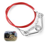 Breakaway Cable Easy Quick Fit, Break Away Cable with 2 Carabiners Trailer Caravan Breakaway Carbine Threaded Hook Towing Caravan Trailer 1M Stainless Steel Cable Safety Cable