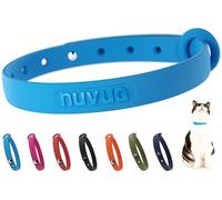 Breakaway Cat Collar - Soft, Comfortable, and Lightweight Safety Buckle Collar with ID Tag Ring for Outdoor Cats and Sensitive Skin Kittens by Nuvuq (6 ⅞" to 10 ¼", Blue)