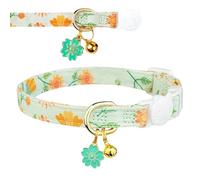 Breakaway Collar - Flower Pendant Kitten Collar with Bell | Safe Safety Buckle Cat Collar, Outdoor Pet Collar, Small Boy Cat Collars for Indoor or Outdoor