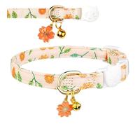 Breakaway Collar, Small Cat Collar, Kitten Collar Flower Pendant with Bell, Adjustable Safety Buckle Cat Collar, Outdoor Pet Collar, Detach Collar