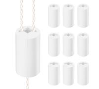 Breakaway Cord Condensers, Strangulation Design Window Blind Pull Cord Safety Baby Proof for Household with Young Kid and Small Pet(White,10)