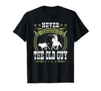Breakaway Roping Old Guy Cowboy Rodeo Men Calf Roping T-Shirt
