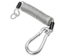 Breakaway Trailer Cable 6 ft White - Heavy Duty Stainless Steel Spring Coiled Safety Wire with Pin, Emergency Brake Cable for RV, Camper, Travel Trailer, Utility, Horse & Enclosed Trailer Accessories