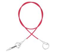 Breakaway Trailer Cable Heavy Duty Towing Rope Safety Stainless Steel Wire Universal for Cars RVs ABS Red 1m 3.28ft Long