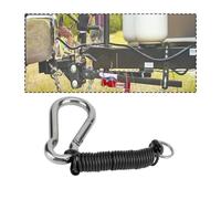 Breakaway Trailer Cable, RV Stainless Steel Spring Towing Coiled Safety Wire, Heavy Duty Steel Wire Trailer Safety Rope for Trailer Emergency Camper, Universal Car Accessories (Dark Gray)