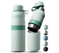 Breakbottle Insulated Water Bottle Stainless Steel 550ml with Twist Open Easy-Clean Design, Leak-Proof Lid - Eco-Friendly, Odour-Free Hot and Cold Metal Water Bottle for Gym, Travel, Sports Seamint