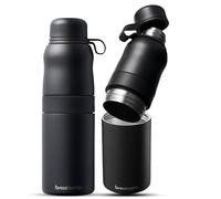 Breakbottle Insulated Water Bottle Stainless Steel 550ml with Twist Open Easy-Clean Design, Leak-Proof Lid - Eco-Friendly, Odour-Free Hot and Cold Metal Water Bottle for Gym,Travel, Sports -Charcoal