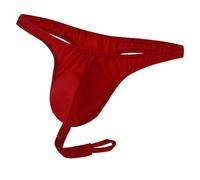 BreakEgg Men's Sexy Seamless Jockstrap G-String Thong Underwear Men Gym Fitness Athletic Supporters, Red, One Size
