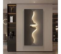 Breaker Box Cover Decorative, Electrical Panel Cover Decoration - Aluminum Frame, Hidden Wall-Mounted Living Room Decorative Painting, Various Styles Available(Brown-4,55 * 110cm/21.7 * 43.3in)