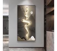 Breaker Box Cover Decorative, Electrical Panel Cover Decoration - Aluminum Frame, Hidden Wall-Mounted Living Room Decorative Painting, Various Styles Available(Brown-3,55 * 110cm/21.7 * 43.3in)