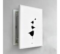 Breaker Box Cover Decorative,Modern Wall Mounted Electrical Panel Cover Distribution Box Decorative Painting Crystal Film Design With PS Frame For Bedroom Living Room(White-R,60cm*80cm(23.6*31.5IN))
