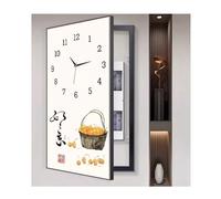 Breaker Box Cover, Electrical Panel Decorative Hide, Wall Mounted Fuse Box Cover, Elegant Design with Clock and Meter, 50x100cm, Perfect for Home or Office Use