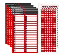 Breaker Panel Labels,11 Pcs Circuit Breaker Label Electrical Panel Labels Breaker Box Stickers,Adhesive Electrical Electric Box Sticker Number Breaker Panel Label for Door Electrical Box (Red)