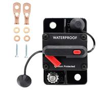 Breaker Switches - Manual Reset 12v-48v Dc for Car Audio System Protection - Waterproof Automotive Protection Switches for Marine, Truck