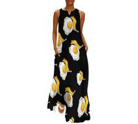 Breakfast Ball Classic Midwestern Womens Sleeveless Maxi Dress Casual Long Party Dress 4XL