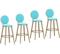 Breakfast Bar Stools Set of 4 Swivel Barstools with Backrest and Metal Footrest for Kitchen Island