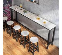 Breakfast Bar Table, High Coffee Counter, Industrial Design with Metal Frame, Space Saving for Restaurant and Patio