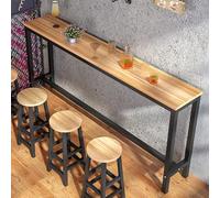 Breakfast Bar Table, High Coffee Counter, Industrial Design with Metal Frame, Space Saving for Restaurant and Patio