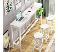 Breakfast Bar Table, High Coffee Counter, Industrial Design with Metal Frame, Space Saving for Restaurant and Patio