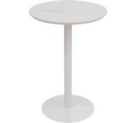 Breakfast Bar Table - High Marble Counter Height Dining and Cocktail Bistro Table, Tall Coffee Table for Dining Room or Kitchen