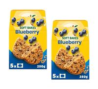 Breakfast Biscuits Soft Bakes Filled Blueberry Biscuits Pack 250g - Pack of 2
