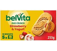 Breakfast Biscuits Strawberry & Yogurt Crunch Pack x5 253g (Pack Of 2) "Taste the sweetness in every bite" Delicious Tasty And Twisty Treat