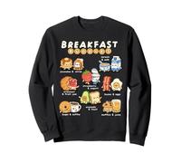 Breakfast Buddies Cute Kawaii Breakfast Food Friends Cartoon Sweatshirt