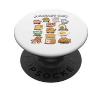 Breakfast Cats Pun Cute Kawaii Cat Food Puns PopSockets Adhesive PopGrip