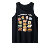 Breakfast Cats Pun Cute Kawaii Cat Food Puns Tank Top