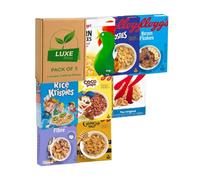 Breakfast Cereal Mini Box Variety Pack - 24 Single Serve Portion (8 Flavours / 3 Each) of Classic Breakfast Favourites(798g Total) | Compatible For Kellogg's By Luxe Bitez