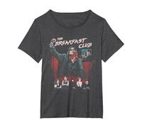 Breakfast Club Group Shot Painted Distressed T-Shirt, Women's Plus, Dark Heather Grey, 4X